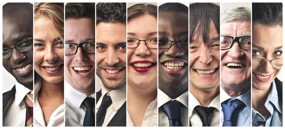 Portraits of adults from a range of backgrounds and ages